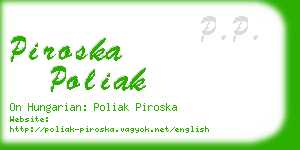 piroska poliak business card